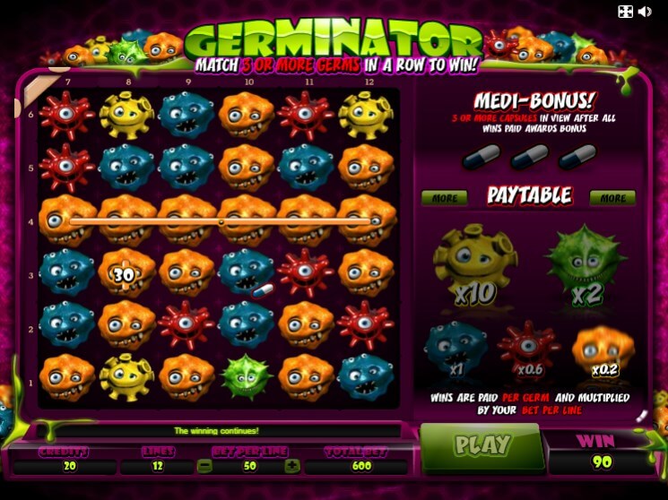 m.scr888 Unique 6 Reels Format Germinator Slot Game