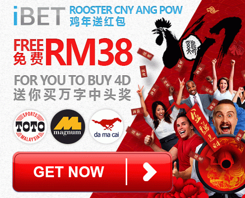 iBET Rooster CNY Ang Pow,Free RM38 win Lottery